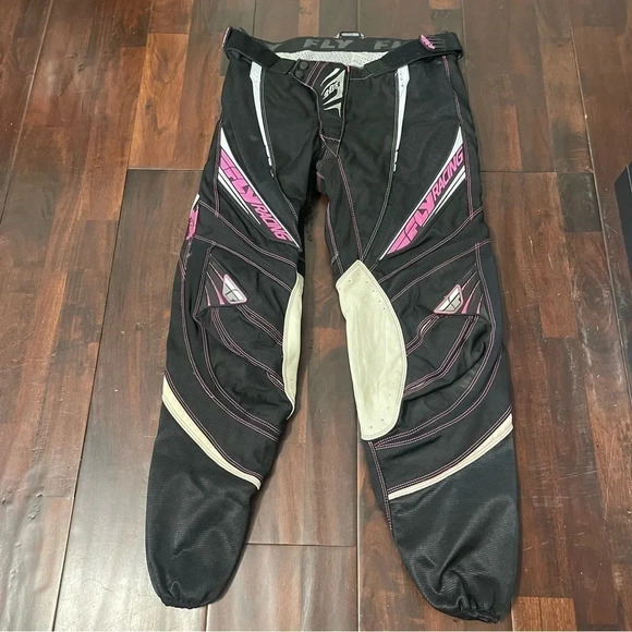 Fly Racing Pants Size 34 Style 208 Black And Pink - Picture 1 of 8